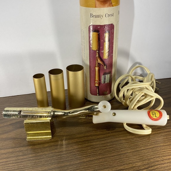 VTG Curling Iron 1960s Shane Engineering Co. Beauty Crest - Tested - Picture 2 of 15